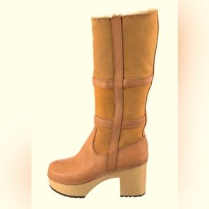 Swedish Hasbeens Wooden Clogs BOOTS EU4O/US8.5-9